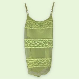 Vintage spaghetti strap mesh